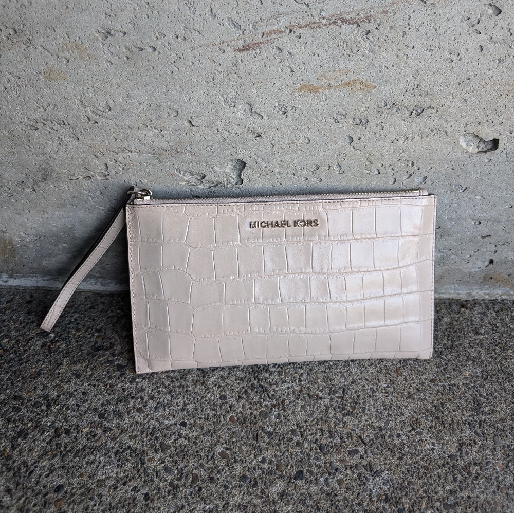 Michael Kors Croc Wristlet